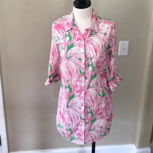 Lilly Pulitzer shirt dress/ beach tunic/ coverup